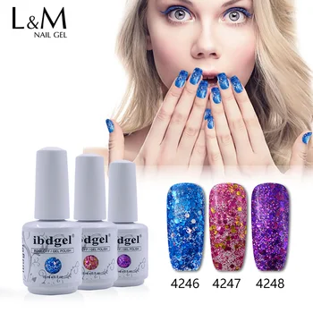 

3 PCS ibdgel 15ml Diamond Gel Nail Polish Nail Gel Lacquer Manicure Art Nail Gel lacquer Diamond Shiny