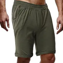 Yfashion мужские однотонные повседневные шорты быстросохнущая хлопковая смесь свободные мужские спортивные короткие мужские s одежда спортивные шорты для фитнеса