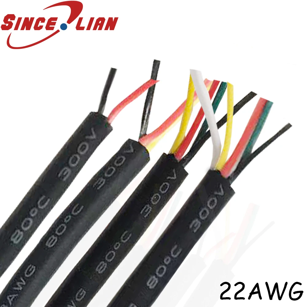 

10Meters UL2464 2C/3C/4C/5C 22AWG Multi-core Tinned Copper Wire PVC Jacket Cable Audio Cable Signal Wire Power Cable