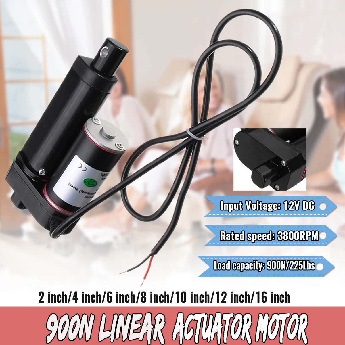 

DC 12V 900N Multi-function Linear Actuator Motor Auto Car Electric Door Opener