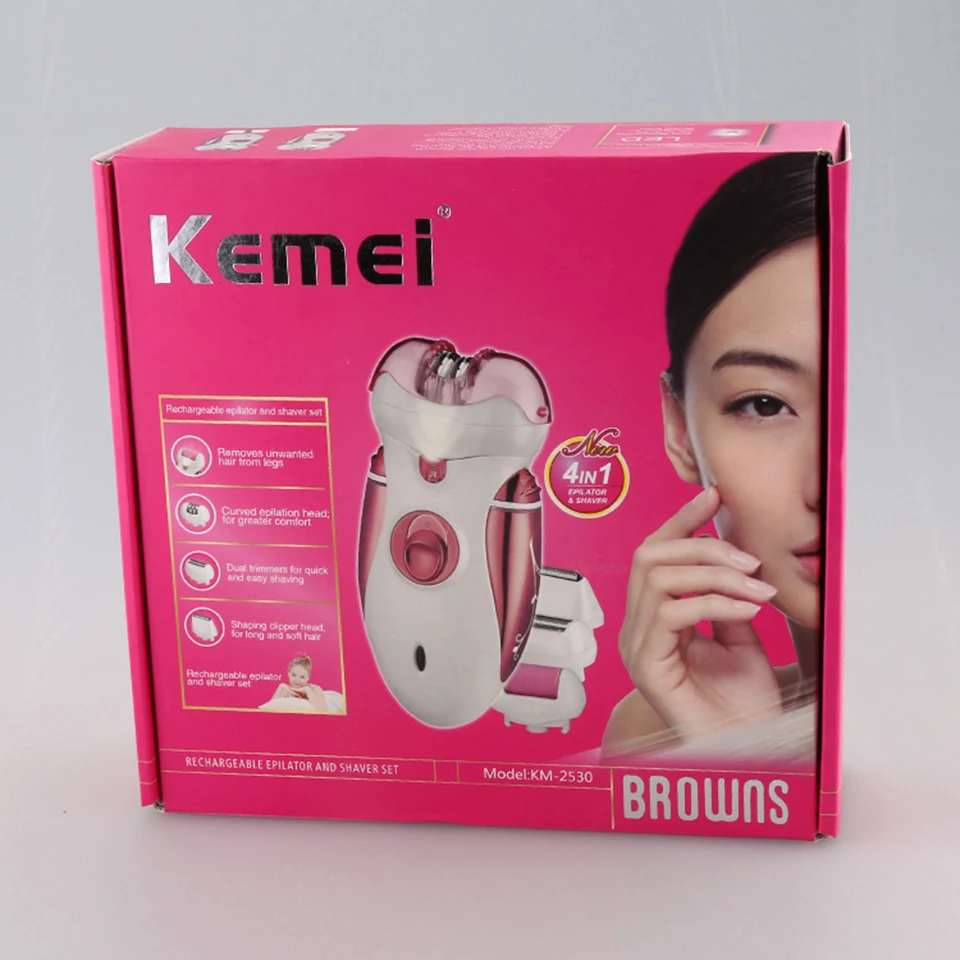 Kemei KM-2530 многофункциональная перезаряжаемая Подмышечная рука удаление волос на ногах электрическая бритва шерсть Эпилятор женский инструмент для ухода