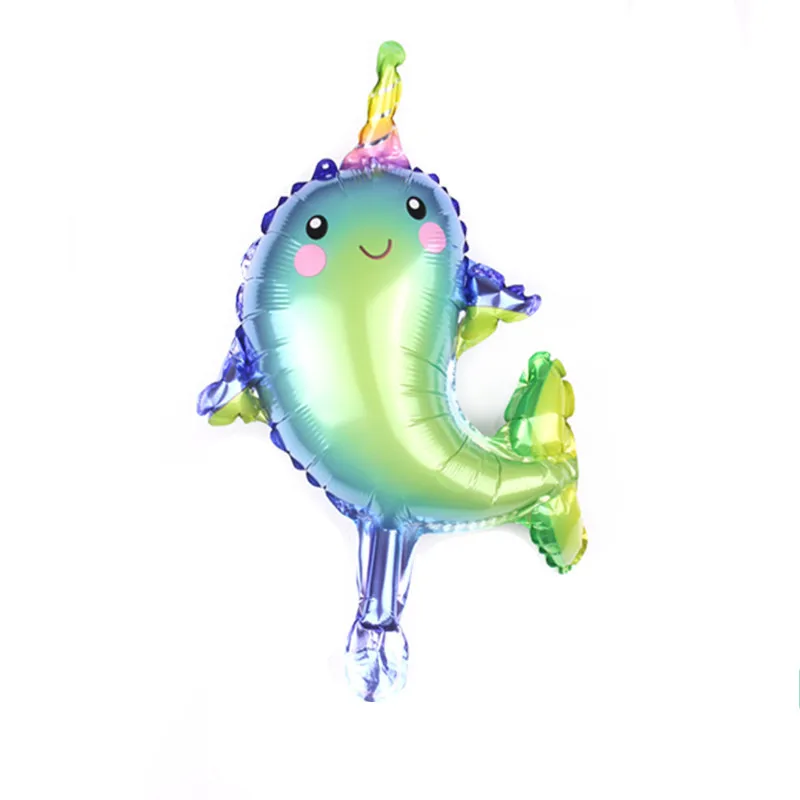 10 шт. мини воздушные шары из фольги с радугой и единорогом мультфильм животных воздушный шар детский душ День Рождения Вечеринка Свадьба украшения globos воздушные шары - Цвет: Прозрачный