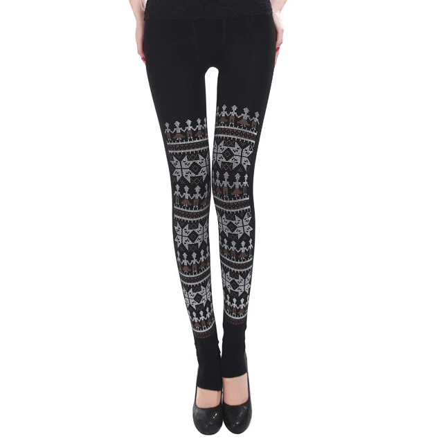 Thick Plus Size Women Leggings 2016 Winter Warm Legging Pants Black