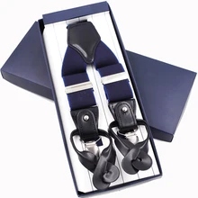 JIERKU мужские подтяжки 3 клипа Suspensorio пуговицы подтяжки брюки ремень отец/мужа подарок