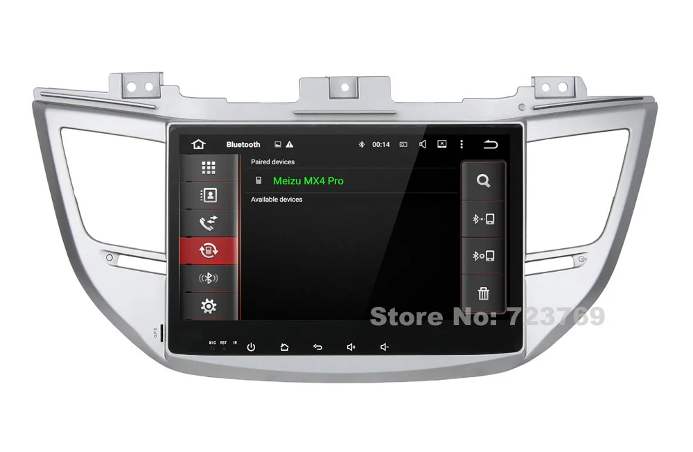 Best 10.1 inch Screen Android 5.1.1 Car GPS Navigation DVD Player Radio System Media Stereo Audio Video for Hyundai ix35 2015 16