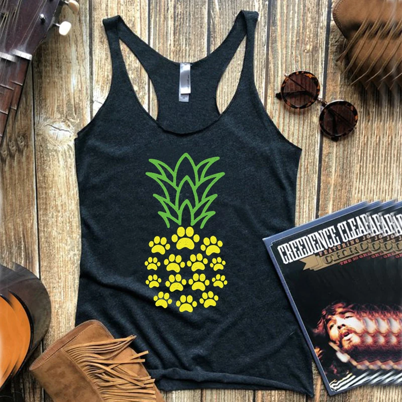 

beach tanks pineapple white tops street style plus size hakuna moscato tank vacay ally day top mama summer 2019 aloha