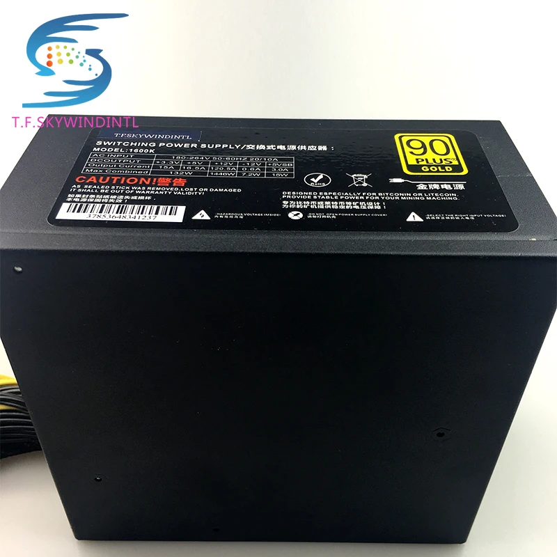 1600 واط الطاقة ATX 1600 واط pc امدادات الطاقة ATX عامل منجم الطاقة PSU ATX التعدين آلة دعم 6 أجزاء الرسومات بطاقة GPU عامل منجم Antminer