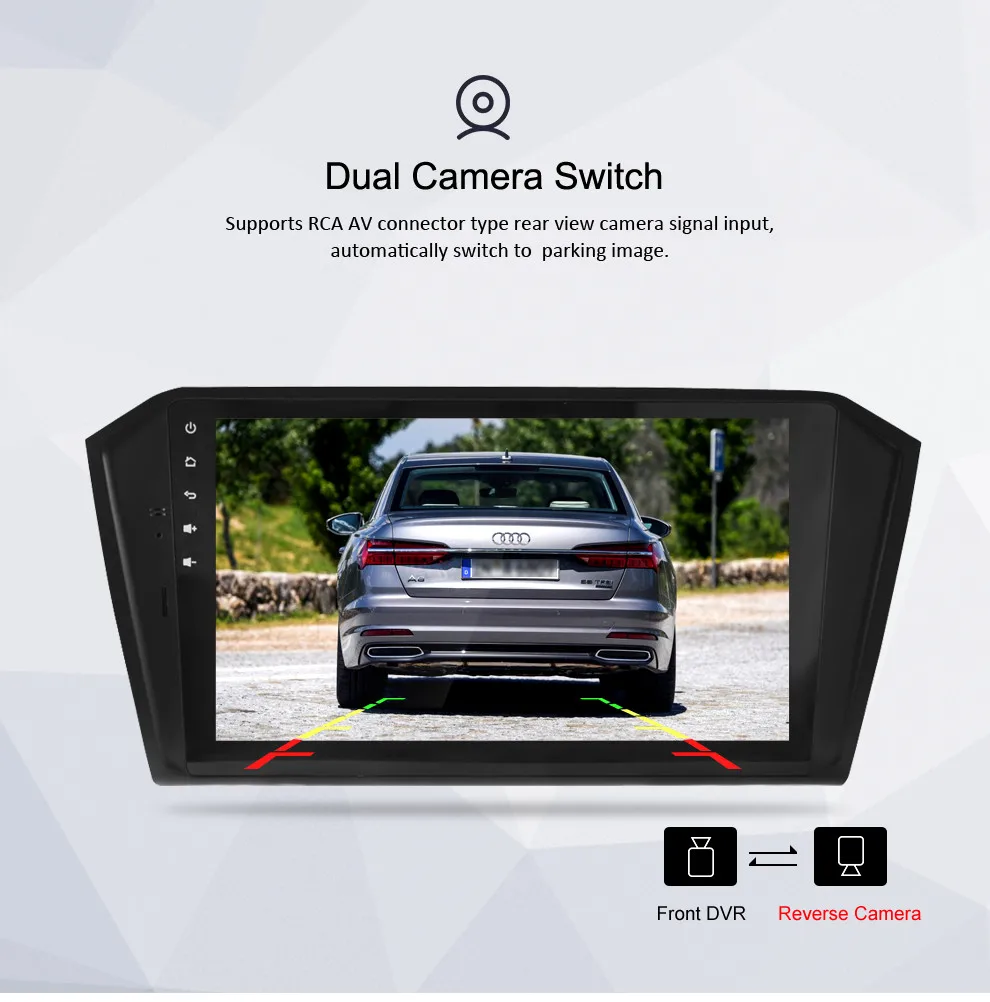 Discount 4G RAM Android 9.0 Car Radio Stereo Multimedia Player For Volkswagen Passat Magotan 2015-2017 GPS Navigation FM headunit NO DVD 6