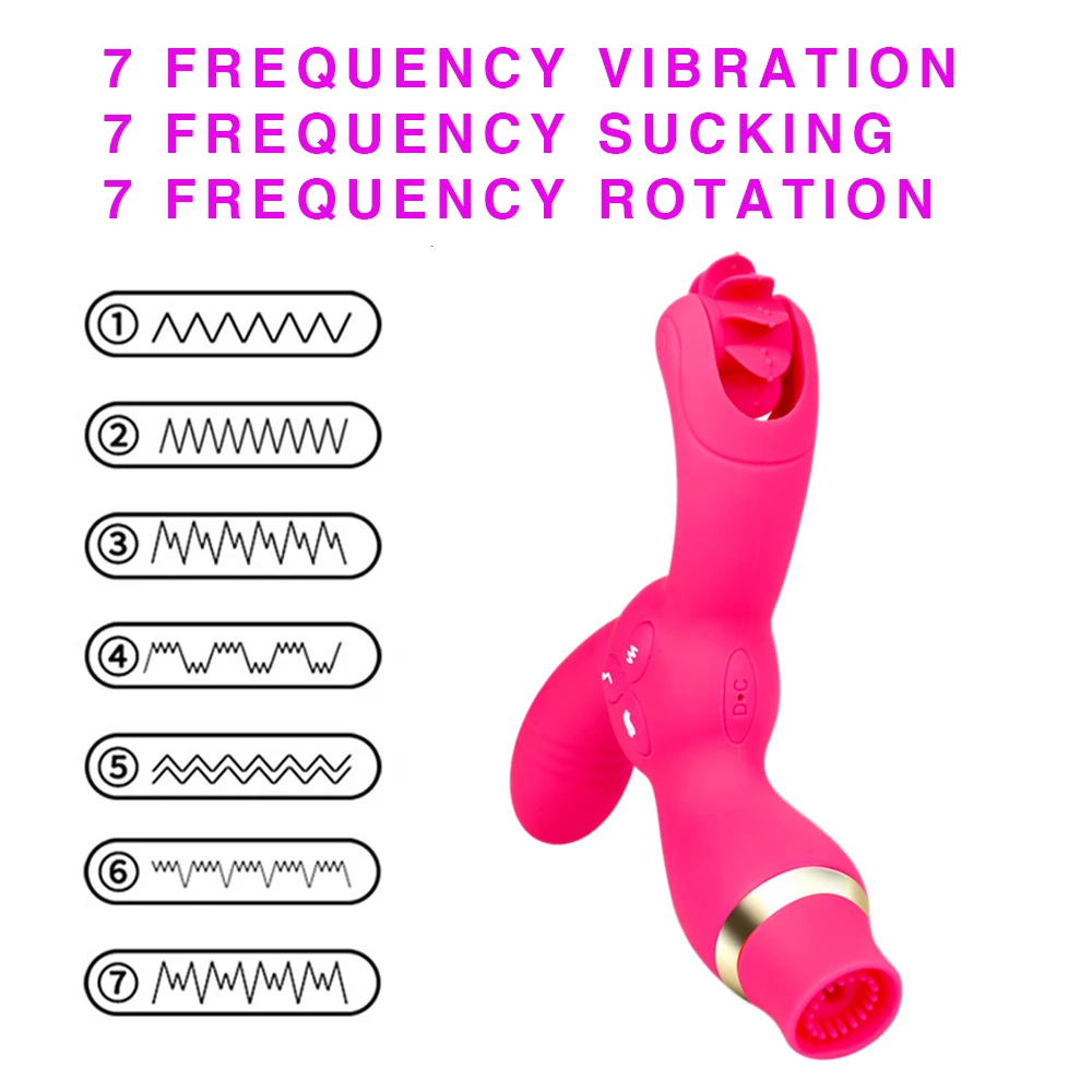 Tongue Vibrator Female Orgasm lick Rotation Dildo Vibrator Clitoris Stimulate Erotic Sex Toys For Woman G-spot Sex Adult Product (2)
