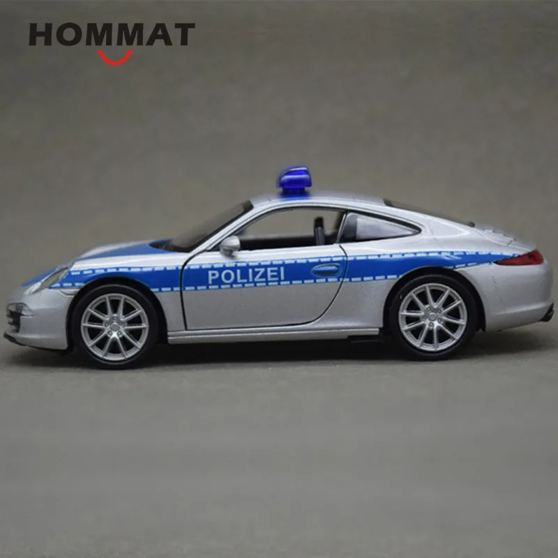 Hommate моделирование 1:36 911 Carrera S полицейский спортивный автомобиль модель литья под