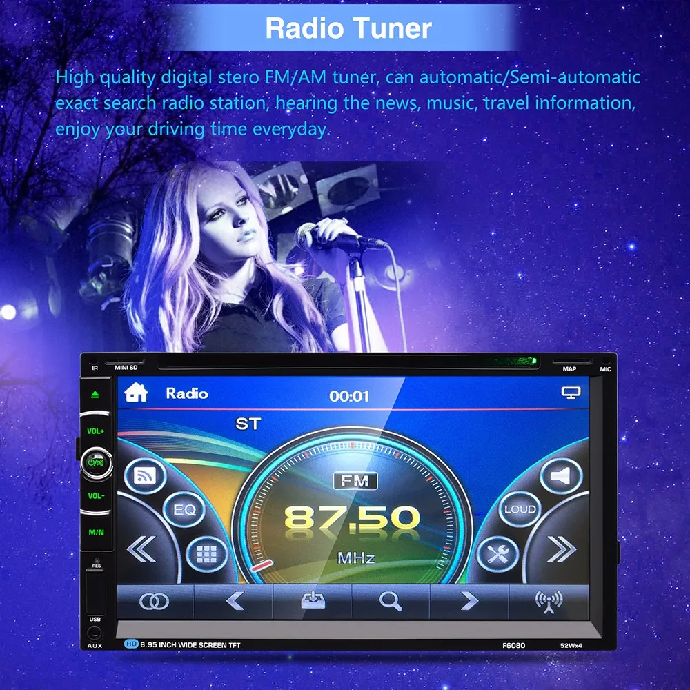 

2019 New Arival Hot Sale 7'' HD Bluetooth Touch Screen Car GPS Stereo Radio 2 DIN FM/MP5/MP3/USB/AUX Dropshipping Electronics 19