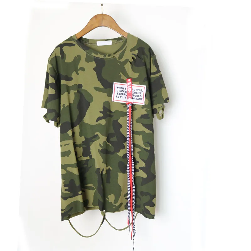 

2017 Harajuku Women Summer Camouflage Tops O-Neck Hollow Out short Sleeve T Shirts For Women Tees Feminino Women clothing