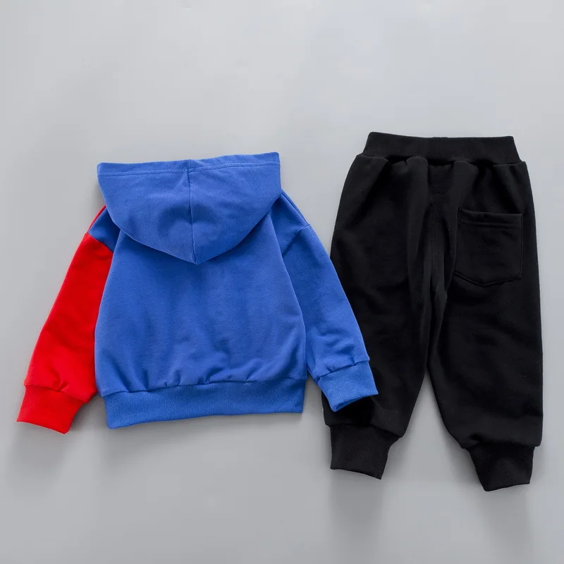Casual Baby Boys Blothes Set Spring Children Patchwork Hoodies Pant Toddler Girl Suit 2019 Kids Outfits Sports Clothing For Boys (6)