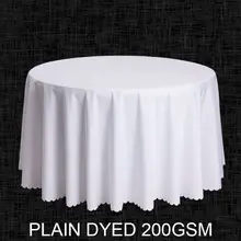Große Größe Polyester White Runden Tisch Tuch Hochzeit Tischdecke Tischabdeckung Quadratischen Esstisch Leinen Rechteckigen Großhandel