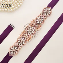 Жемчужный пояс невесты серебряные стразы ремешок для свадебного платья Лента Свадебная со стразами для свадебного украшения Y158RG