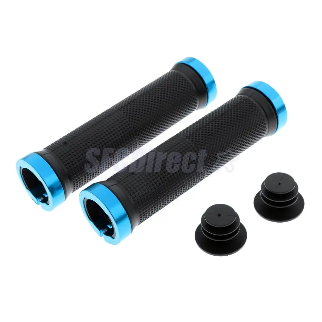 1 Pair Handlebar Grips Bicycle MTB BMX Road Mountain Bike Handle Double Lock on Stainless Steel Bike Handlebar Hand Cover