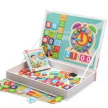 Деревянный магнитный паззл головоломки Зодиака/Животные буквенно-цифровой обучающий ящик детские развивающие игрушки Рождественский подарок для детей