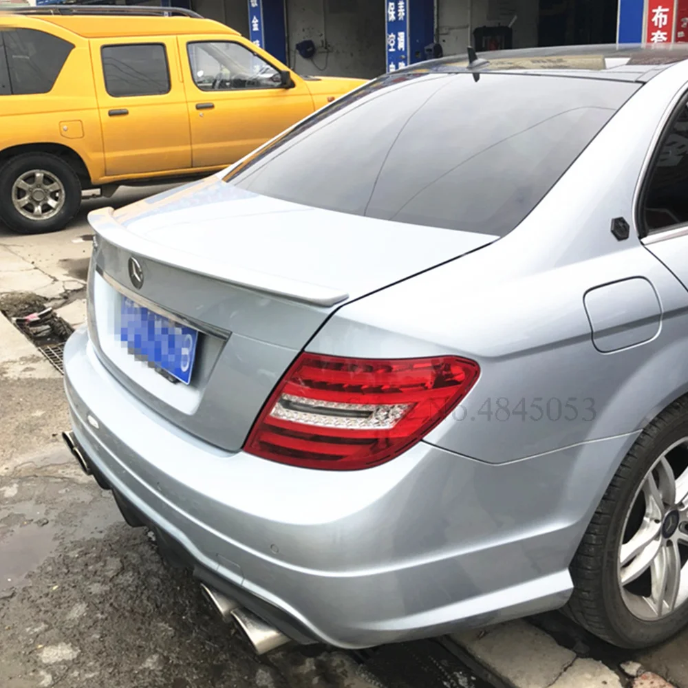 Спойлер для Mercedes Benz W204 C180 C200 C260 C300 2007 2013 АБС пластик неокрашенный Праймер цветной