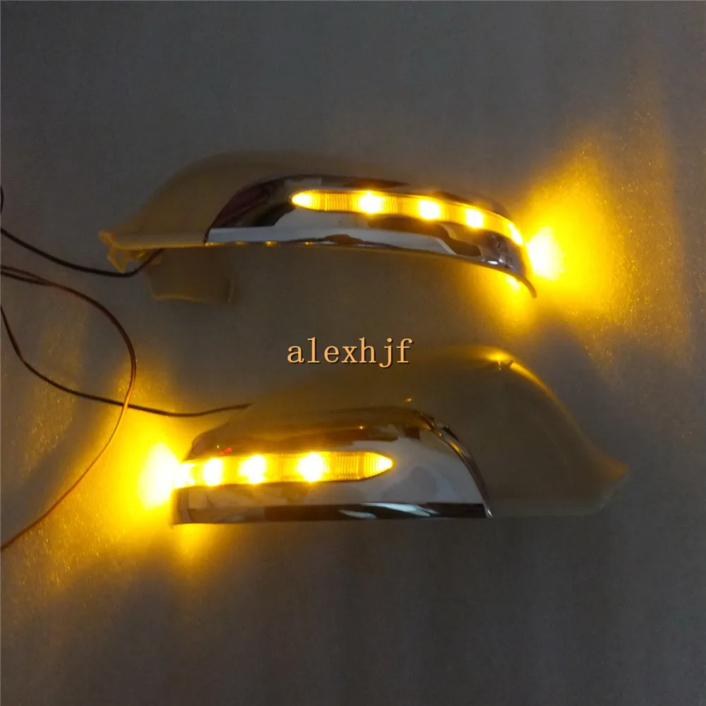 LED Rear view Mirror Lights With Cover, Yellow LED Turn Signal Lights case for Buick Excelle