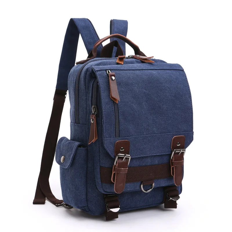 Мужской женский рюкзак, модная сумка, Брезентовая школьная сумка для девочки-подростка, дорожная женская сумка через плечо, Mochila, повседневный рюкзак, женский рюкзак - Цвет: dark blue