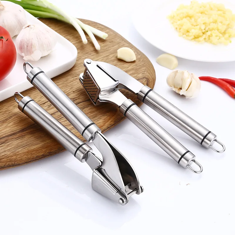 

304 Stainless Steel Garlic Press Ginge Crusher Garlic Presses Hand Press Garlic Ginger Presser Slicer Masher Planer