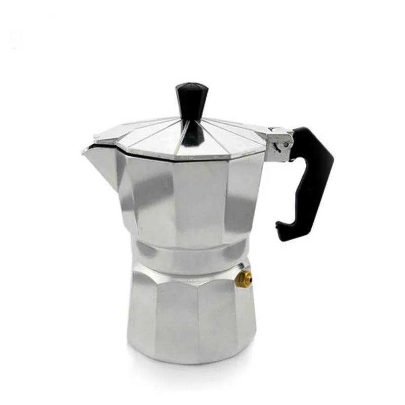 Кофеварка из алюминия Mocha эспрессо Перколятор горшок Кофеварка Moka горшок 2cup/3cup/4cup/5cup плита кофеварка