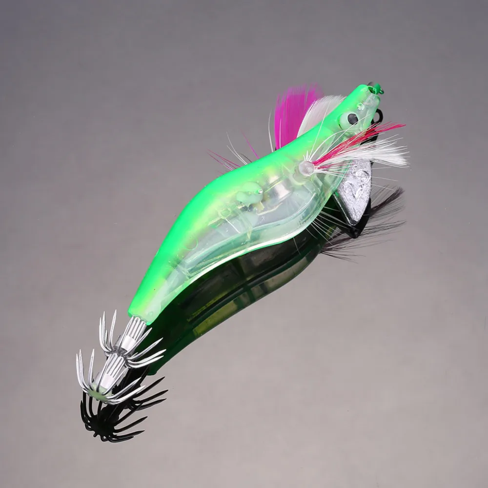 Искусственные приманки электронные Светящиеся креветки приманка светодиодный кальмар Ночная рыбалка на кальмара Джиги приманки бас приманка рыболовные снасти