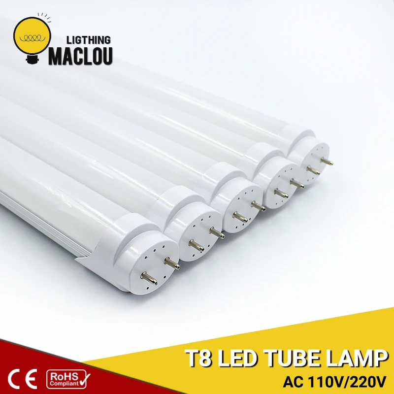 

LED Tube T8 Light AC110V 220V 10W Cold Warm White Integrated LED Lamp 600mm Super Bright Fluorescent Light Lampada LED Spotlight