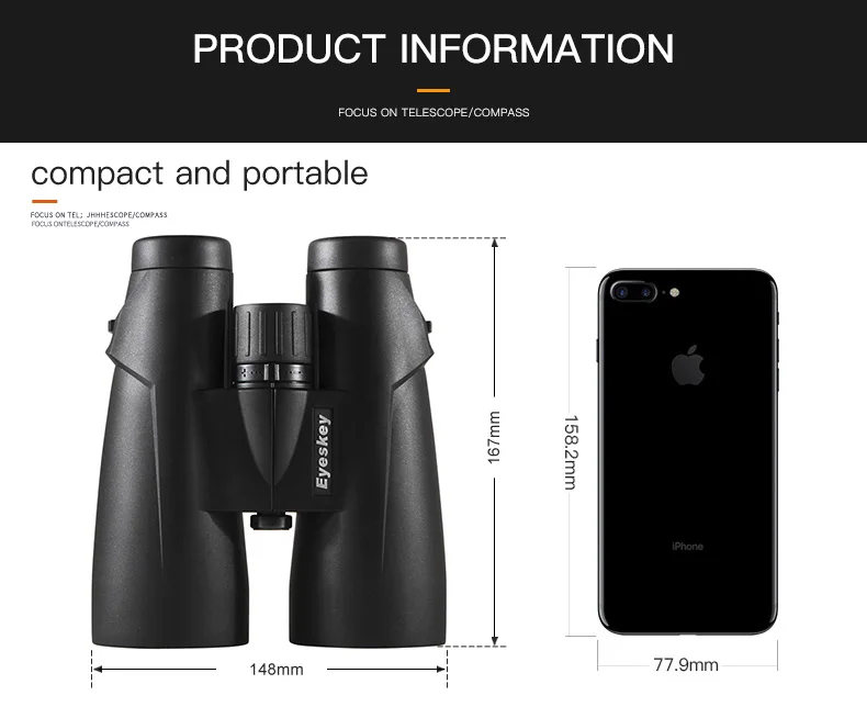 10x56 Eyeskey Профессиональный бинокль Водонепроницаемый Кемпинг Охота мощный бинокулярный телескоп Bak4 Призма Оптика с шейным ремешком