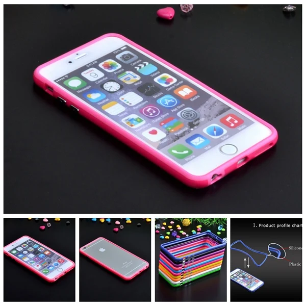 Двойной гибридный проданный цветной каркас ТПУ защитный бампер для Iphone 6 Plus 6s 5