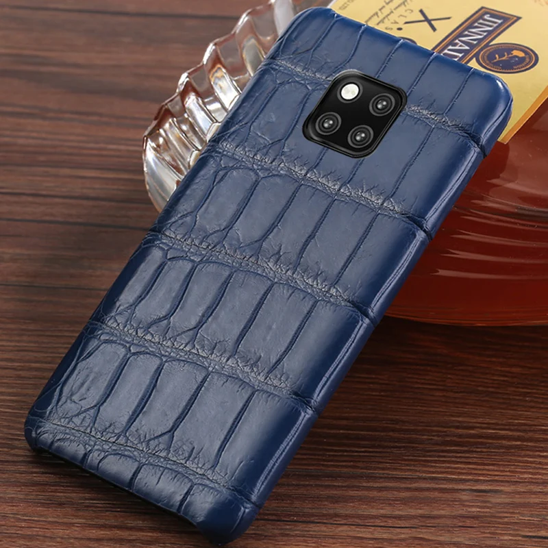Crocodile Phone Case For Huawei P10 P20 P30 Lite Mate 9 10 20 lite Pro Real Alligator Cover For Honor 8X 9 10 V20 P Smart case