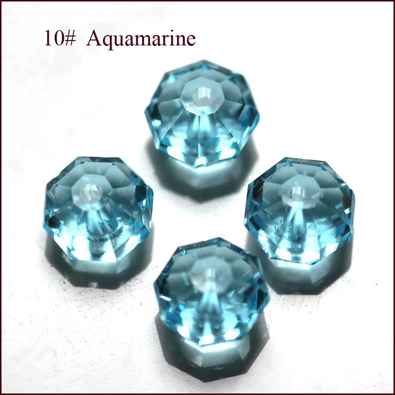 AAA 100 шт 4x6 мм новейший дизайн рондели разделительные бусины для женщин браслет Изготовление браслетов - Цвет: aquamarine