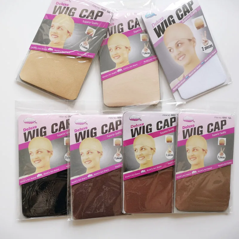 

60PCS(30bags) Wig Caps Hair net For Making Wigs Stocking Wig Cap Snood Nylon Stretch Mesh 7 Colors Available Weaving Cap