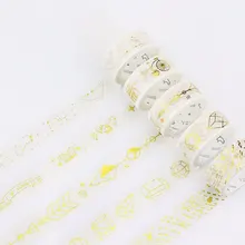1pcs 0.5-3 cm*5 m Hot stamping series Beautiful washi tape children diy Diary decoration masking tape stationery scrapbook tools