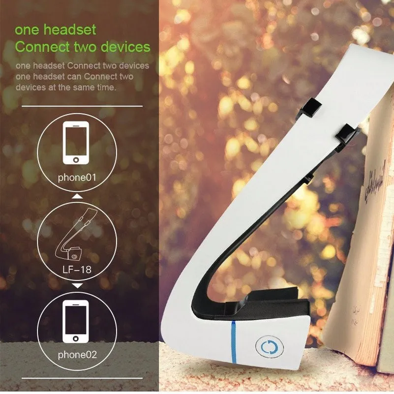 LonFine LF18 Smart Bluetooth 4.1 Bone Conduction Earpiece Headphone For IOS Android Bluetooth 4.1 LF-18 Stereo Bone Conduction Open Ear Wireless Sports Headset with NFC HIFI SoundCalling For IOS Android (1)