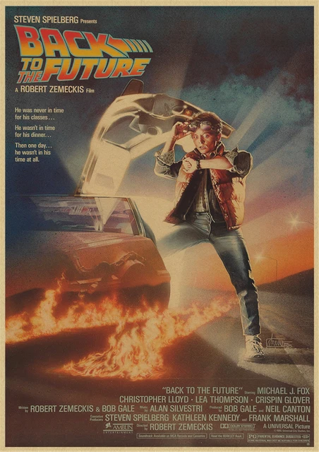Classic Sci-fi Movie Back to The Future Retro Kraft Poster Wall Sticker Home Bar Art Posters Decor 26