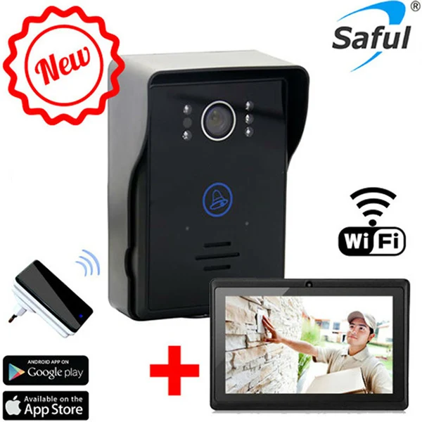 bilder für Heiße drahtlose wifi video-türsprechanlage intercom + türklingel + 7 "tablet wifi türklingel kamera system mit nacht vision bilder für Heiße drahtlose wifi video-türsprechanlage intercom + türklingel + 7 "tablet wifi türklingel kamera system mit nacht vision