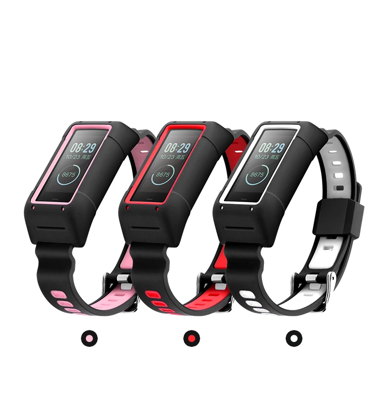 Для Amazfit Band Cor 2 A1712 умный Браслет мягкий силиконовый ремешок комплексная защита Amazfit Band 2 ремешка регулируемый размер