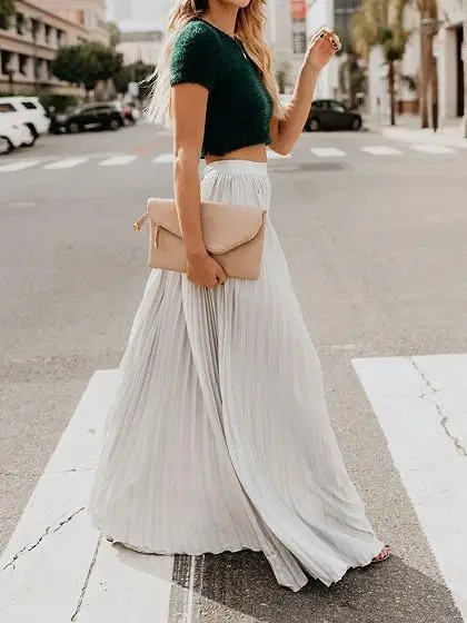 Новинка 2019 г. женские Boho двухслойная шифоновая длинные пляжные Макси Сарафан юбка повседневное праздник Лето HighStreet мягкие плиссированные