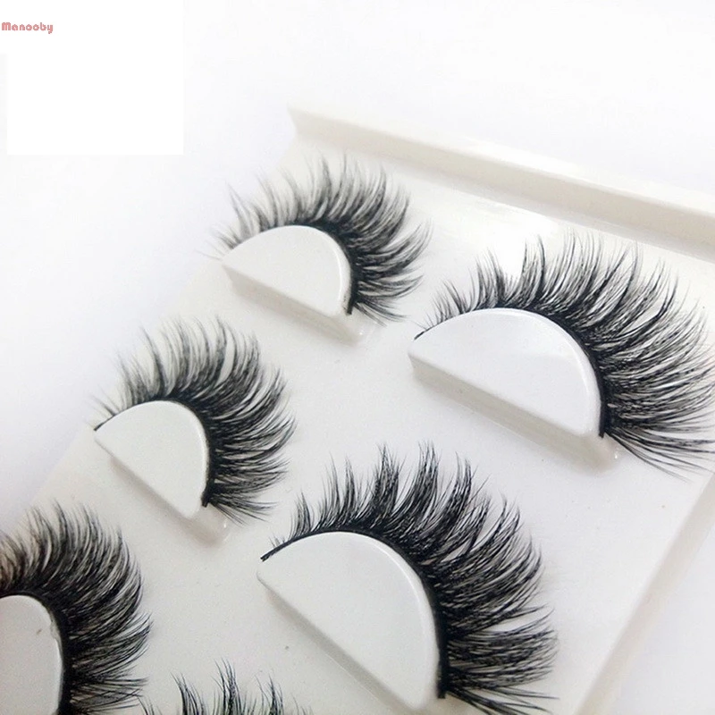 

Hottest 3 Pairs Natural False Eyelashes 3d Mink Lashes Extension Fake Lashes Makeup Eyelash Mink Eyelashes For Beauty