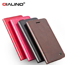 QIALINO брендовый флип-чехол ручной работы для iphone 6/6s из натуральной кожи чехол для iphone 6/6s plus, чехол-кошелек с отделением для карт