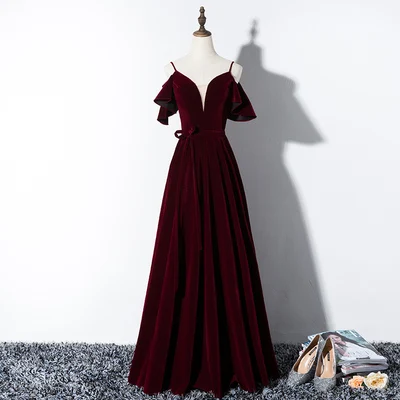 

freeship wine red velvet bowknot waist long dress medieval dress Renaissance Gown queen costume Victorian /Marie belle Ball