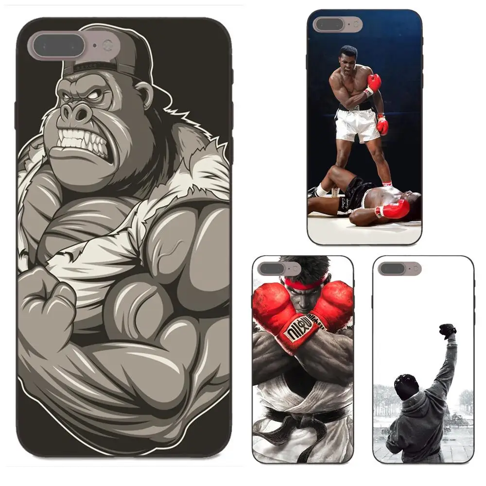 

TPU Skin Painting For Samsung Galaxy Note 4 8 9 G313 S3 S4 S5 S6 S7 S8 S9 S10 Edge Plus Lite I9080 Boxing Gloves Girl Boxing