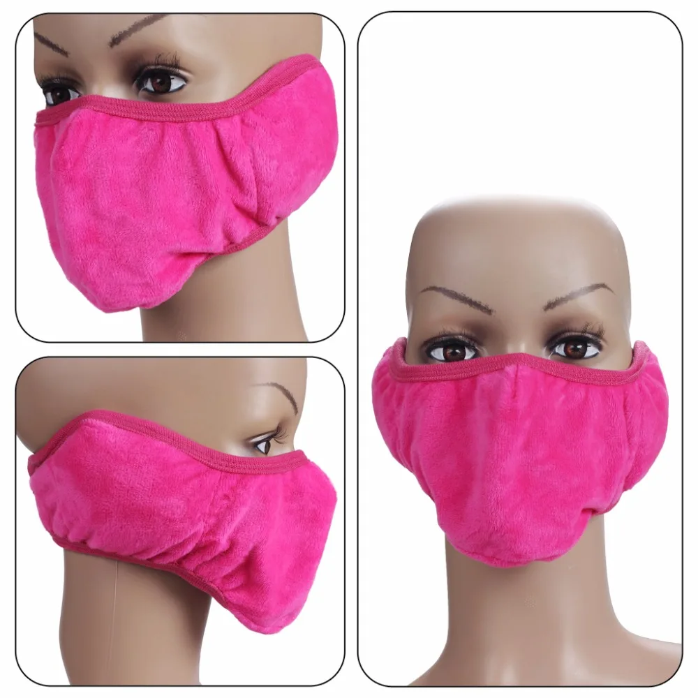 Winter Warm Ear Protection Mouth-Mask Outdoor Riding Windproof And Dustproof Protection Face Care Ear All-Inclusive Mask For Ladies  Rose Red (4)