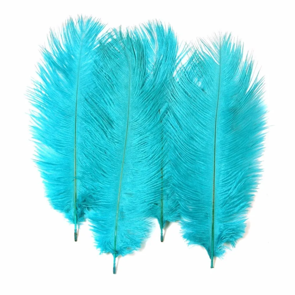 

Free shipping 50pcs/lot Turquoise Ostrich Plumes 25-30cm/10-12inch Wedding Christmas Decorations Cosplay DIY