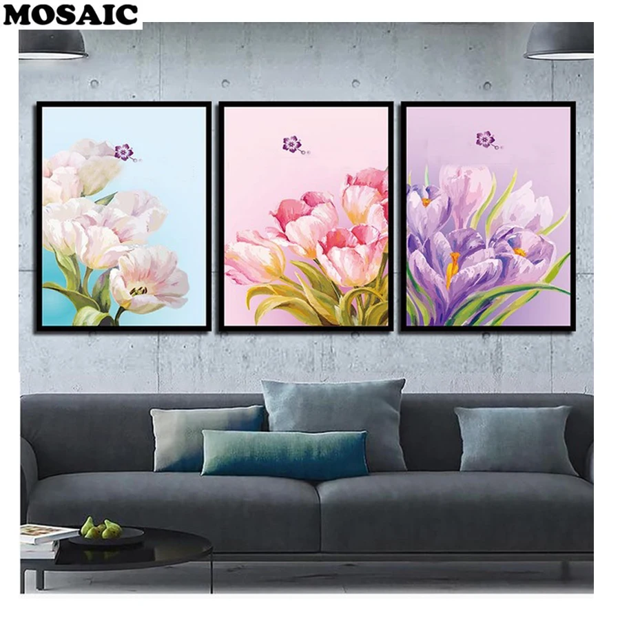 

Алмазная картина с цветами, алмазная картина ручной работы «сделай сам», полностью квадратные алмазы, без отделки, вышивка крестиком, домашний декор