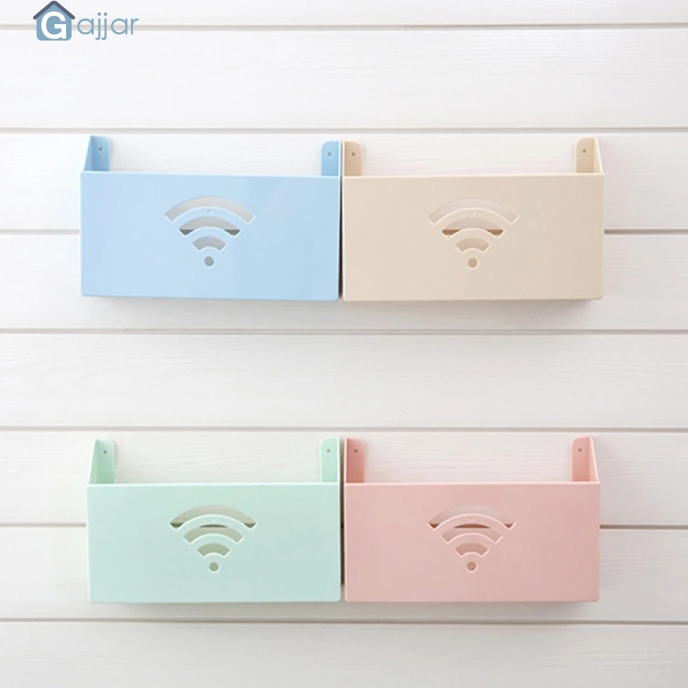 

Home Creative Small Size Wall Mount WiFi Router Storage Boxes Shelf Wifi Box Storage box Organizer Dropshipping july26