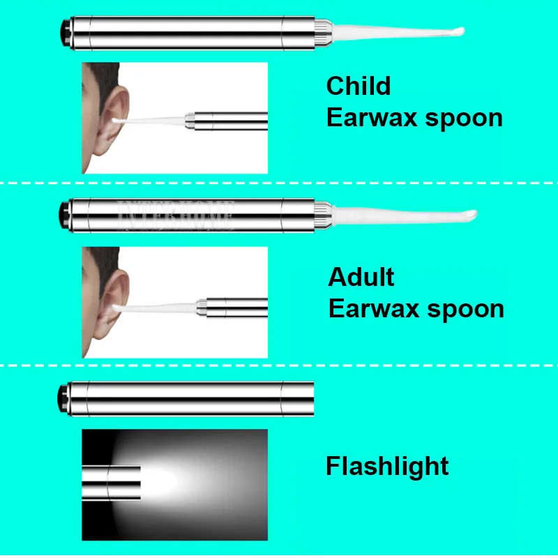 5 в 1 фонарик ушной палочки светящаяся ложка для удаления ушной серы Пинцет Для Удаления детской церуменки светлая ложка инструмент для чистки слуха восстановление