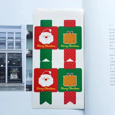 

Wholesale Christmas sticker Santa Claus deer decorative seal label gift package stickers party supply