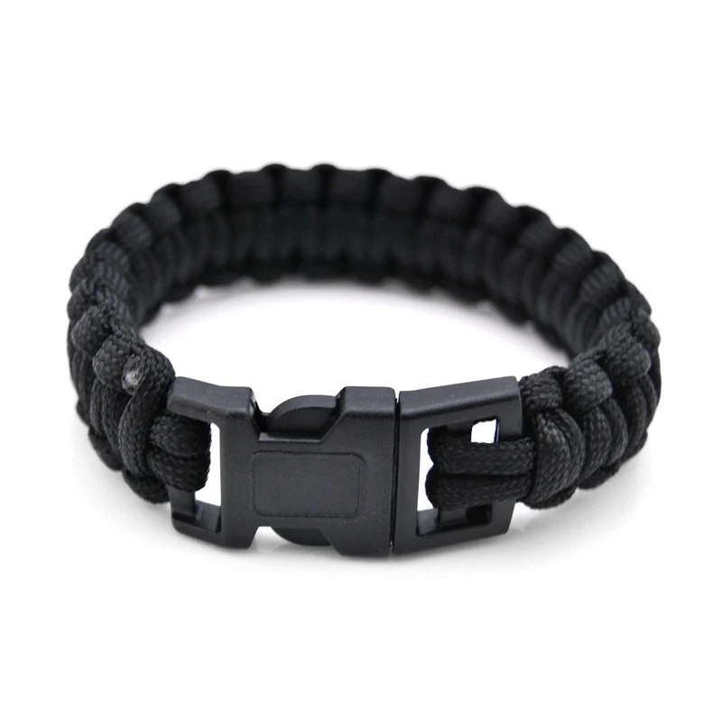 

Survival Paracord Men Bracelet Fit Whistle Buckle Outdoor Camping Hiking Survival Wristband Emergency Rope Bracelet Jewelry Gift